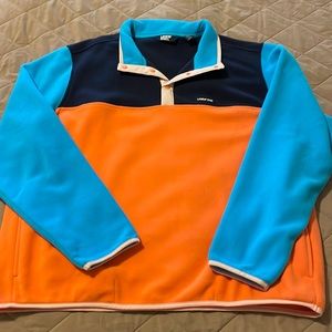 Lands End Color Block Heritage Fleece Snap